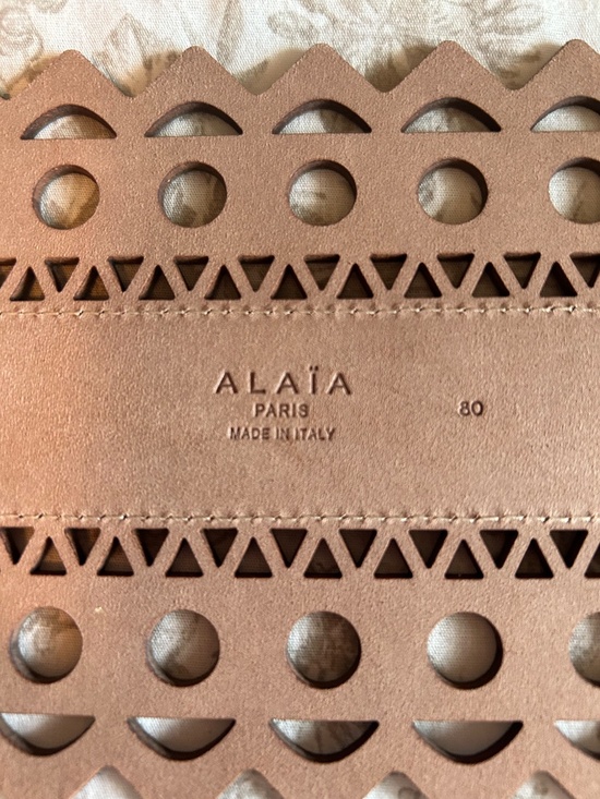NEW W/O TAGS AUTHENTIC ALAIA BLACK LEATHER BELT SIZE 80 main image 4